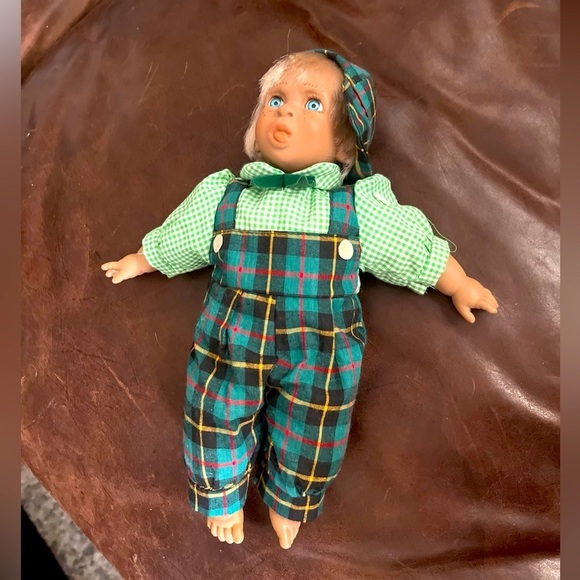 Plaid Outfit Doll with Green Shirt - Picture 1 of 8
